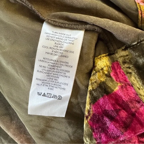 Anthropologie Velvet Somerset Maxi Dress Green and Pink Floral Size Medium - Picture 12 of 15